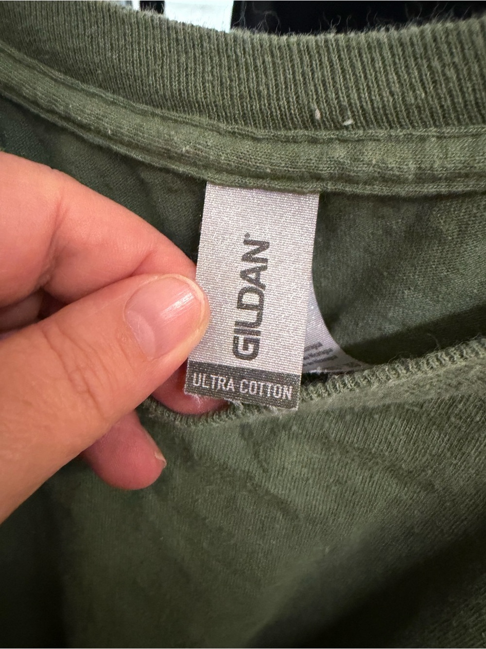 Gildan Olive Green Crewneck Sweatshirt - Picture 3 of 3